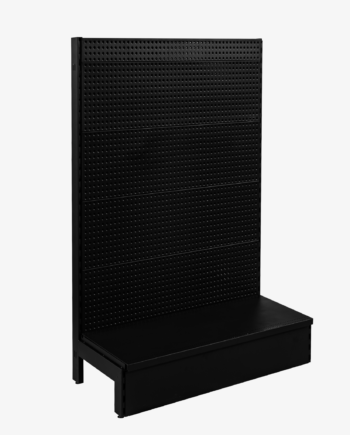 Black Single Sided Volcano Pegboard Gondola Shelving – 900mm Wide Modules