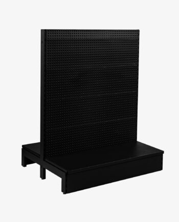 Black Double Sided Volcano Pegboard Gondola Shelving – 1200mm Wide Modules