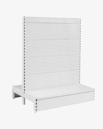 White Double Sided Volcano Pegboard Gondola Shelving – 1200mm Wide Modules