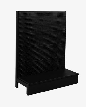Black Single Sided Volcano Pegboard Gondola Shelving – 1200mm Wide Modules